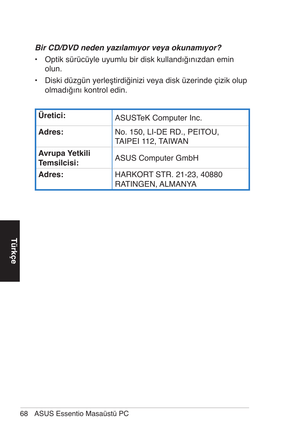 Asus CM1525 User Manual | Page 68 / 104