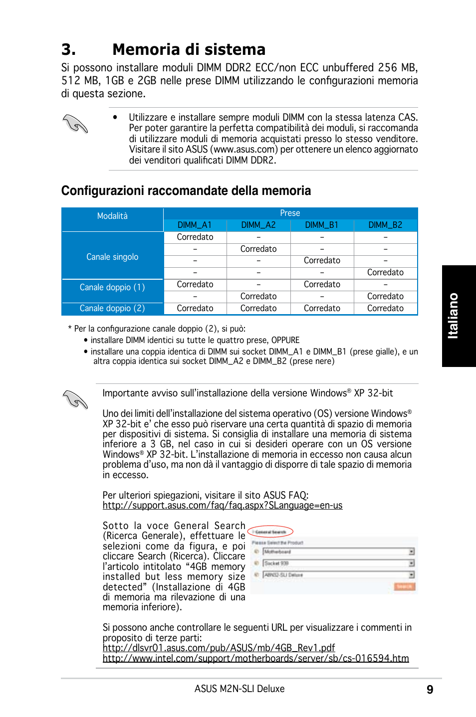 Italiano | Asus M2N-SLI Deluxe User Manual | Page 13 / 41