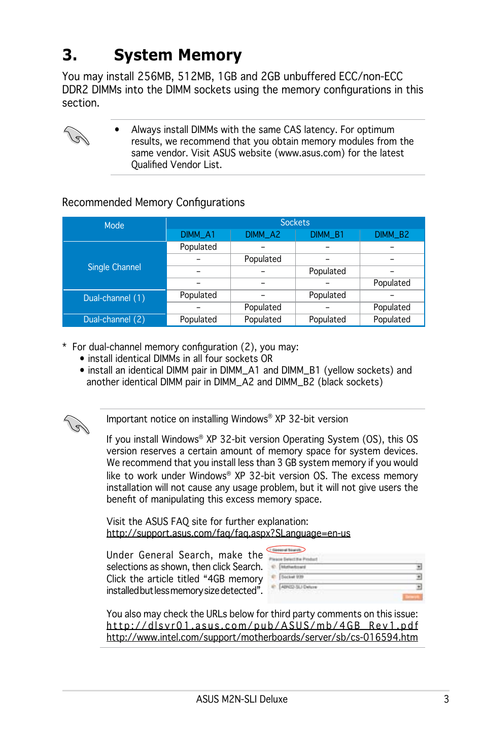 Asus M2N-SLI Deluxe User Manual | Page 3 / 41