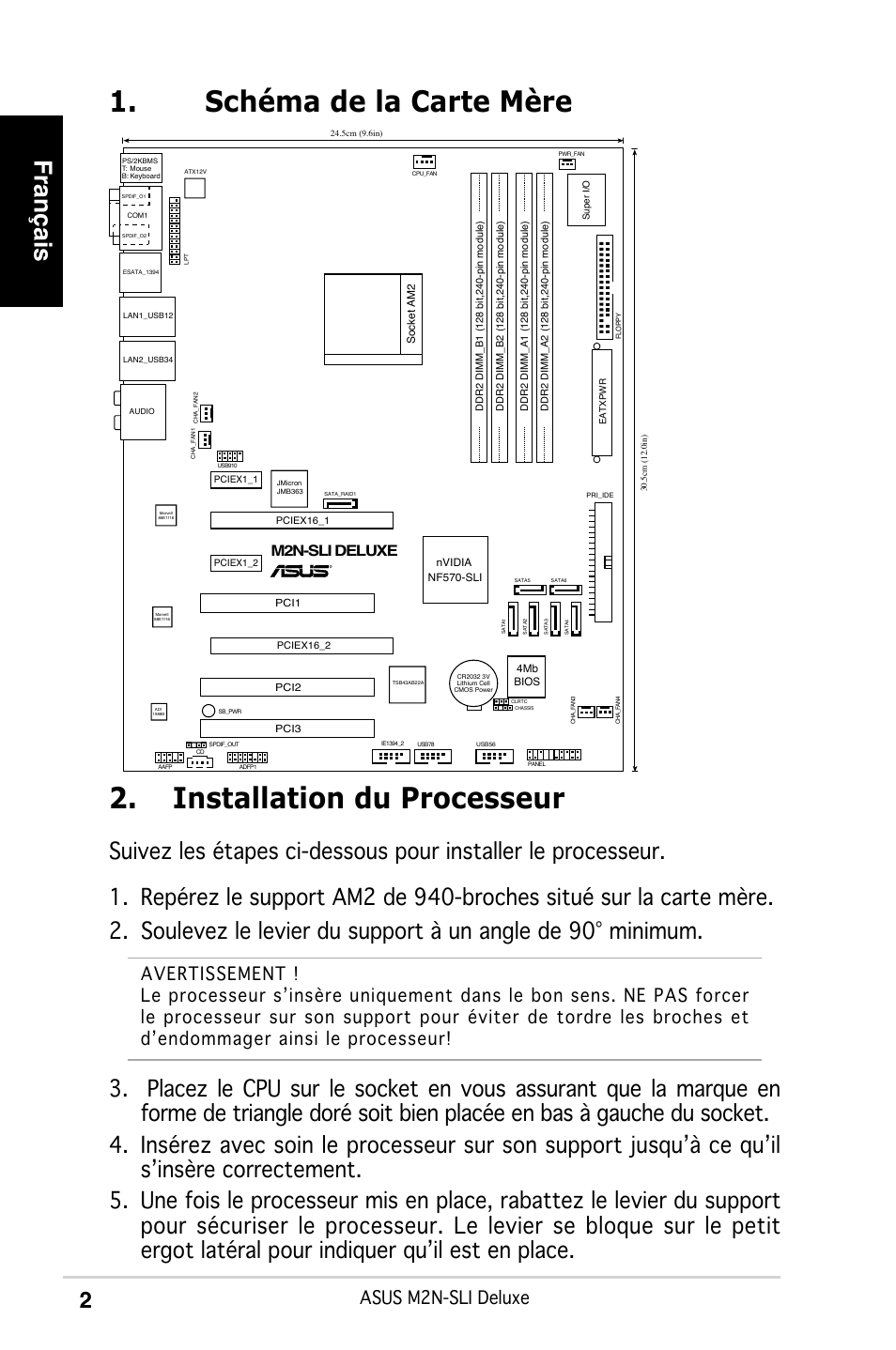 Français, Asus m2n-sli deluxe, M2n-sli deluxe | Asus M2N-SLI Deluxe User Manual | Page 6 / 41