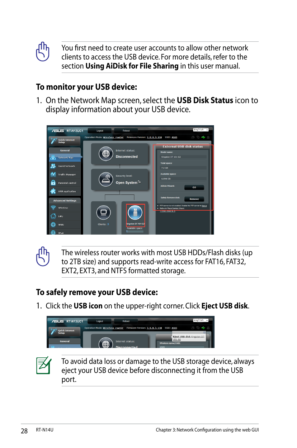 Asus RT-N14U User Manual | Page 28 / 74