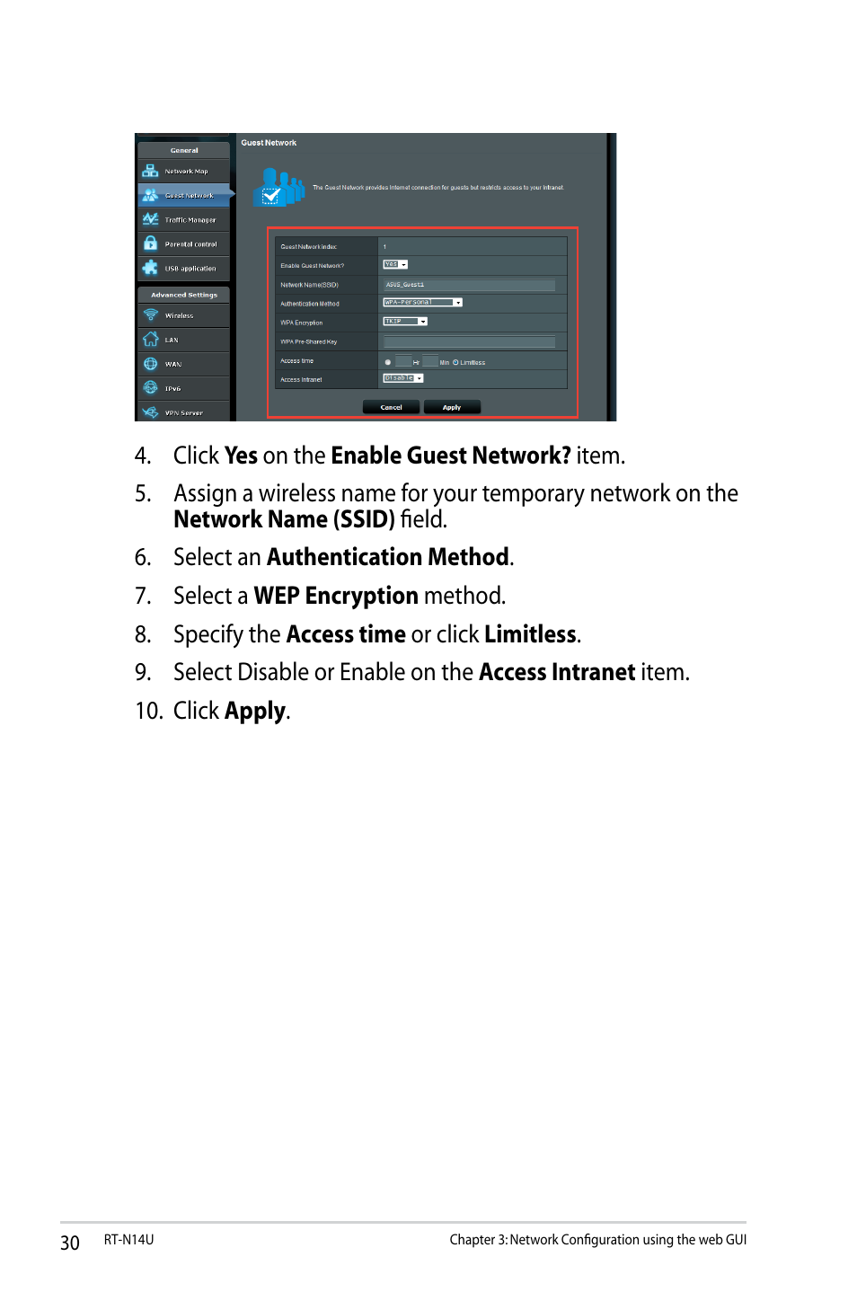 Asus RT-N14U User Manual | Page 30 / 74