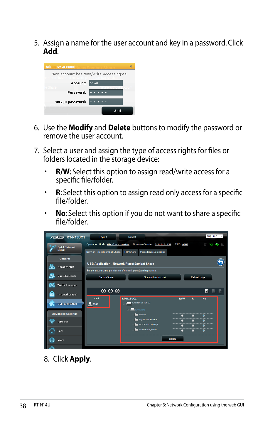 Asus RT-N14U User Manual | Page 38 / 74