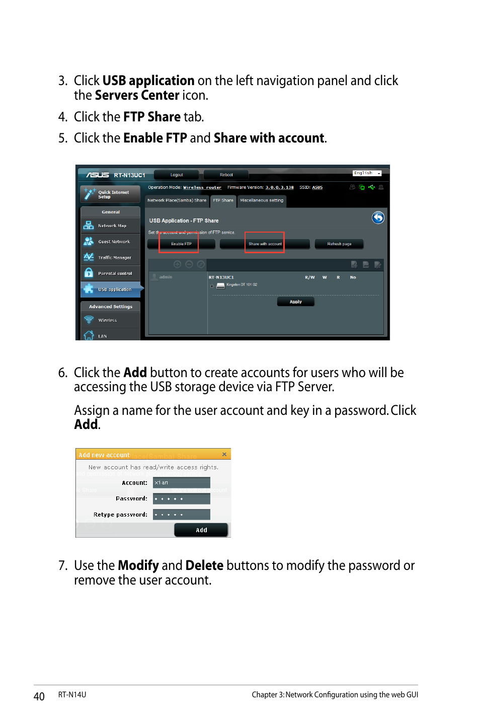 Asus RT-N14U User Manual | Page 40 / 74