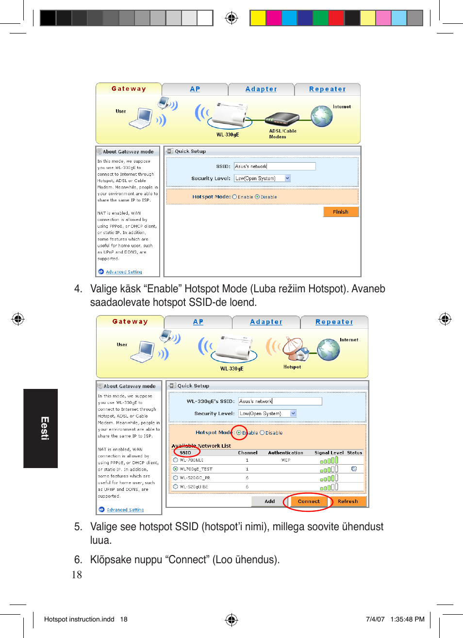 Asus WL-330gE User Manual | Page 19 / 101