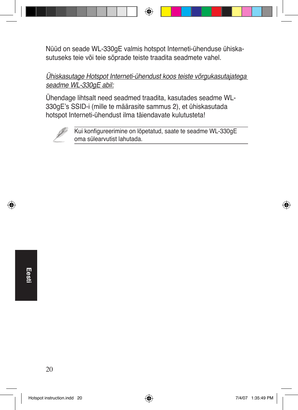 Asus WL-330gE User Manual | Page 21 / 101