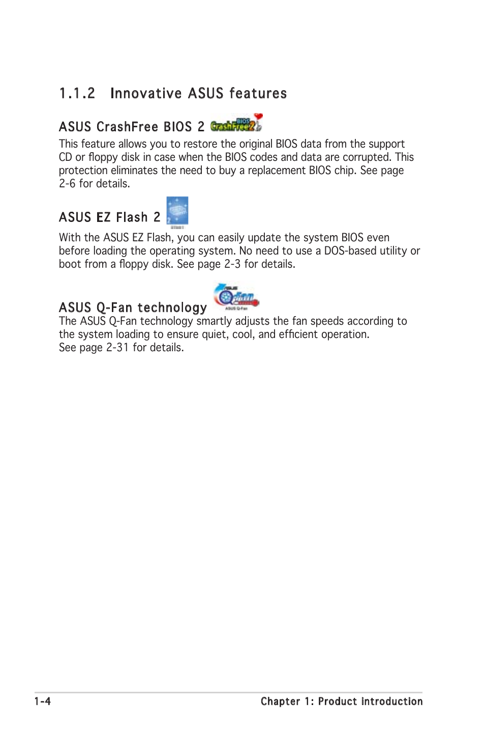 2 innovative asus features | Asus M2N-MX User Manual | Page 14 / 72