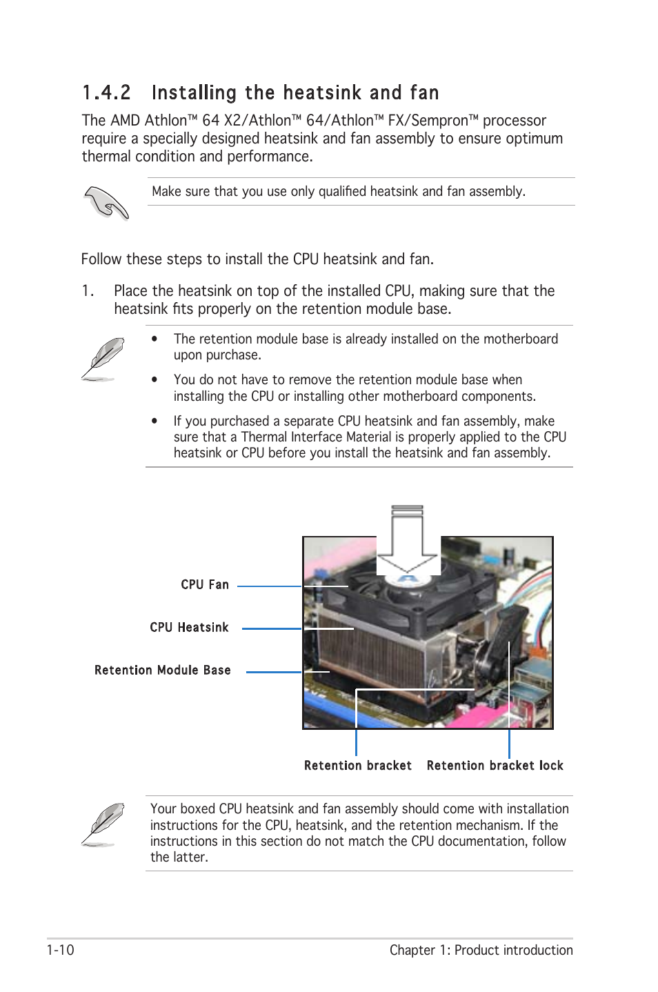 2 installing the heatsink and fan | Asus M2N-MX User Manual | Page 20 / 72