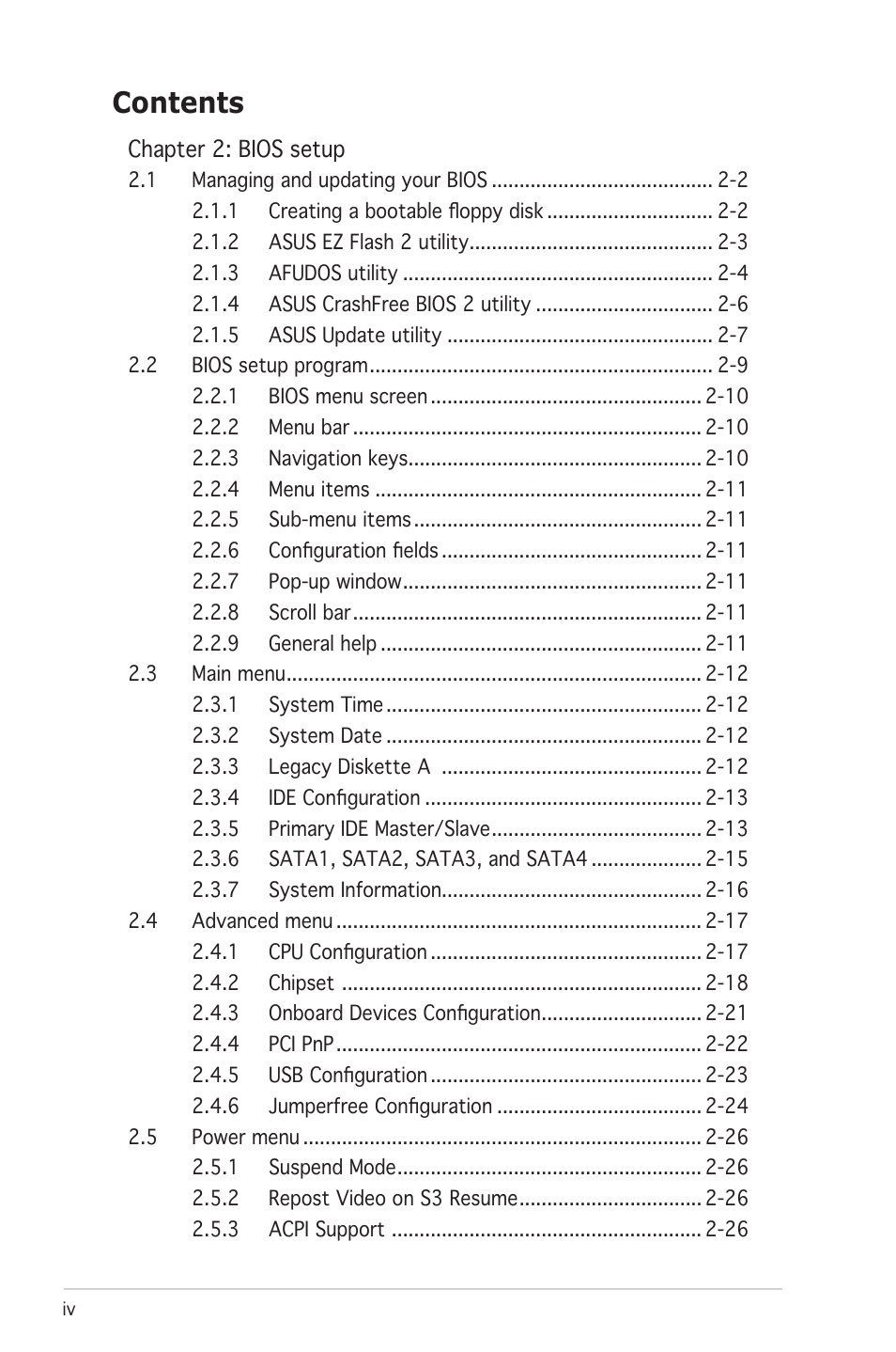 Asus M2N-MX User Manual | Page 4 / 72