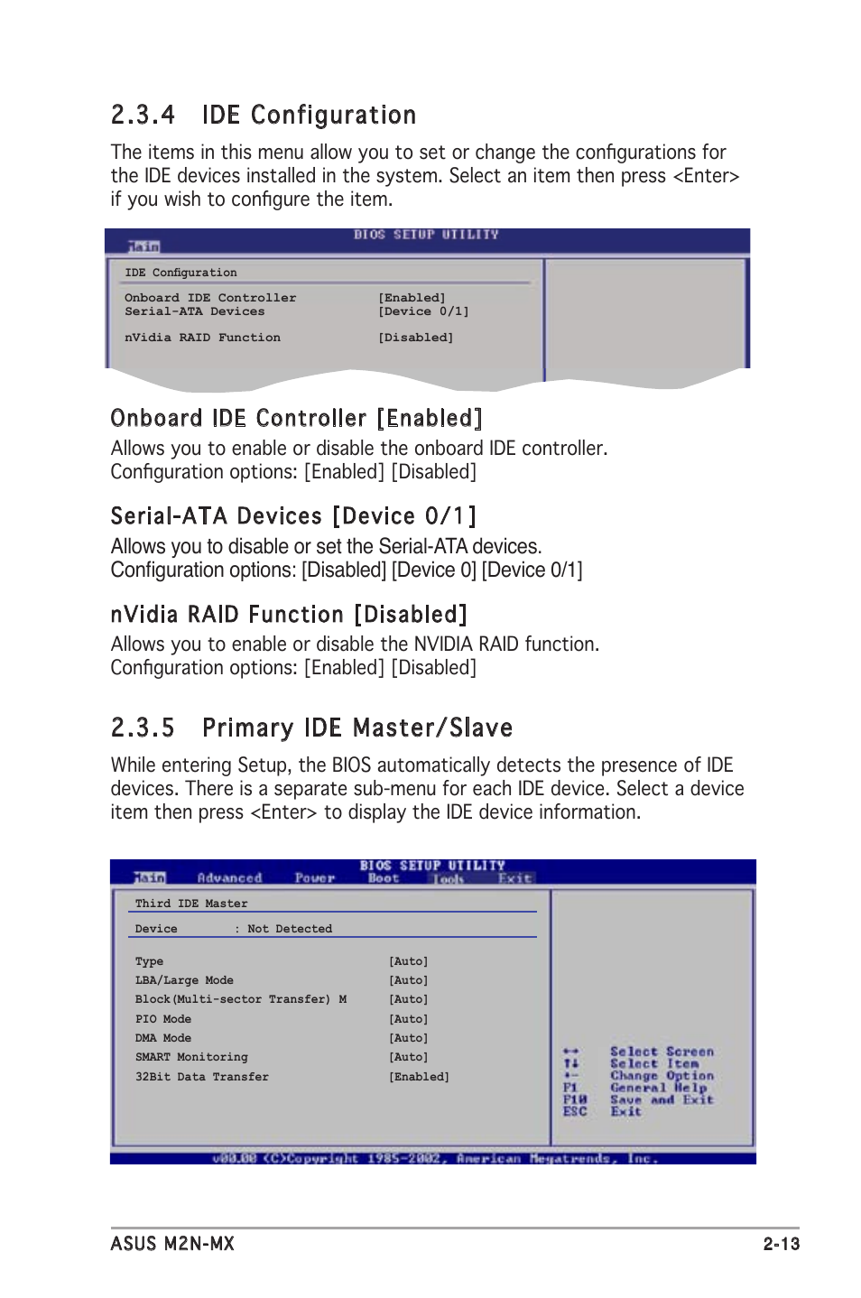 4 ide configuration, 5 primary ide master/slave, Onboard ide controller [enabled | Asus M2N-MX User Manual | Page 51 / 72
