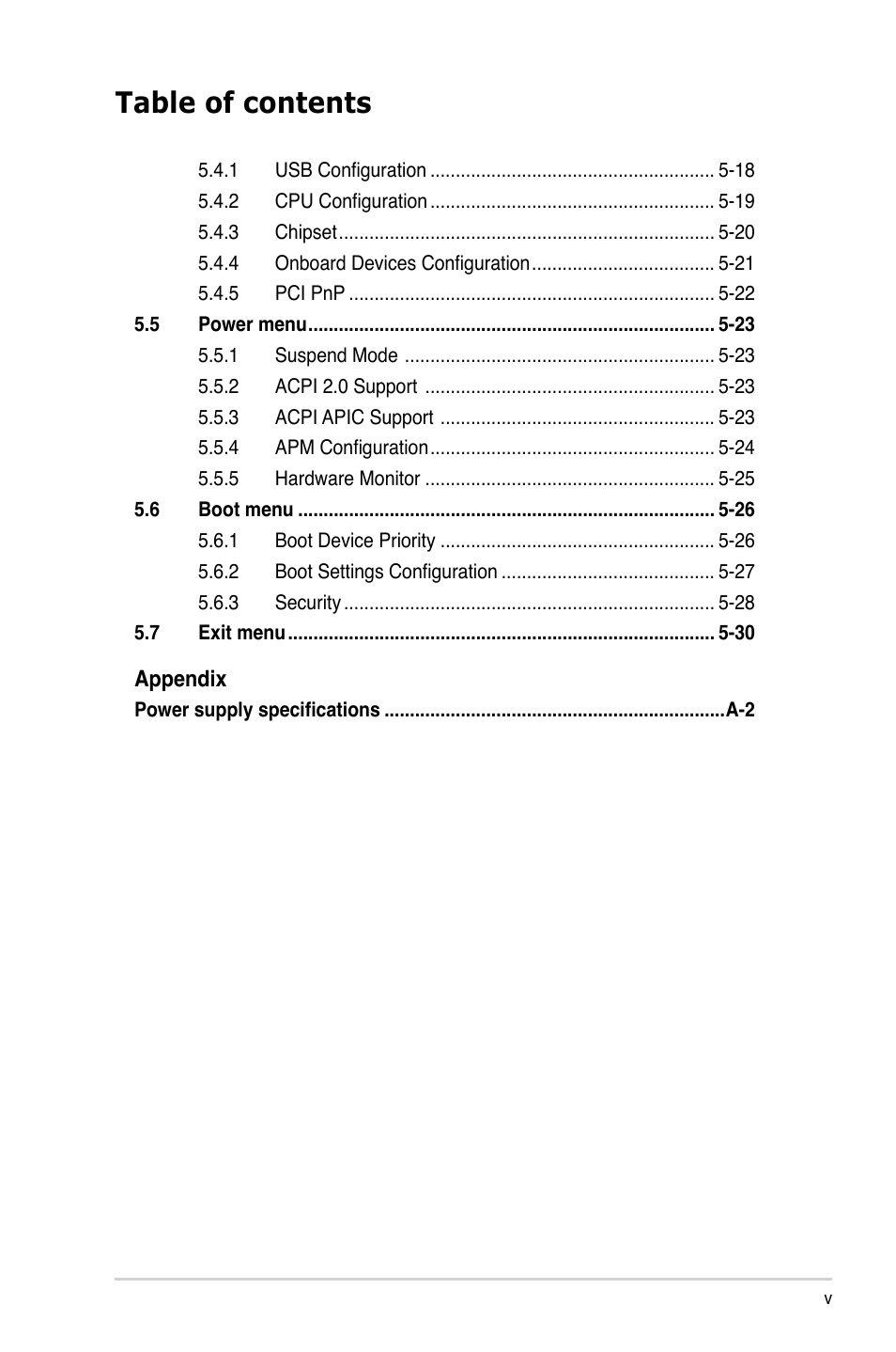 Asus T3-P5945GCX User Manual | Page 5 / 80