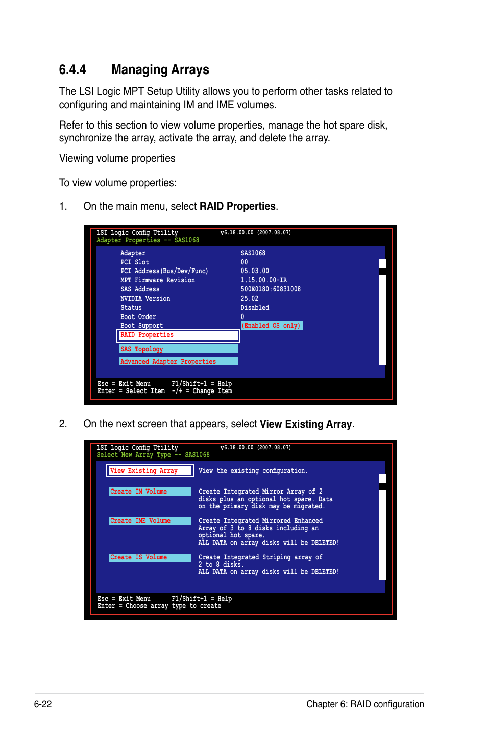 4 managing arrays | Asus RS520-X5/PS8 User Manual | Page 120 / 150