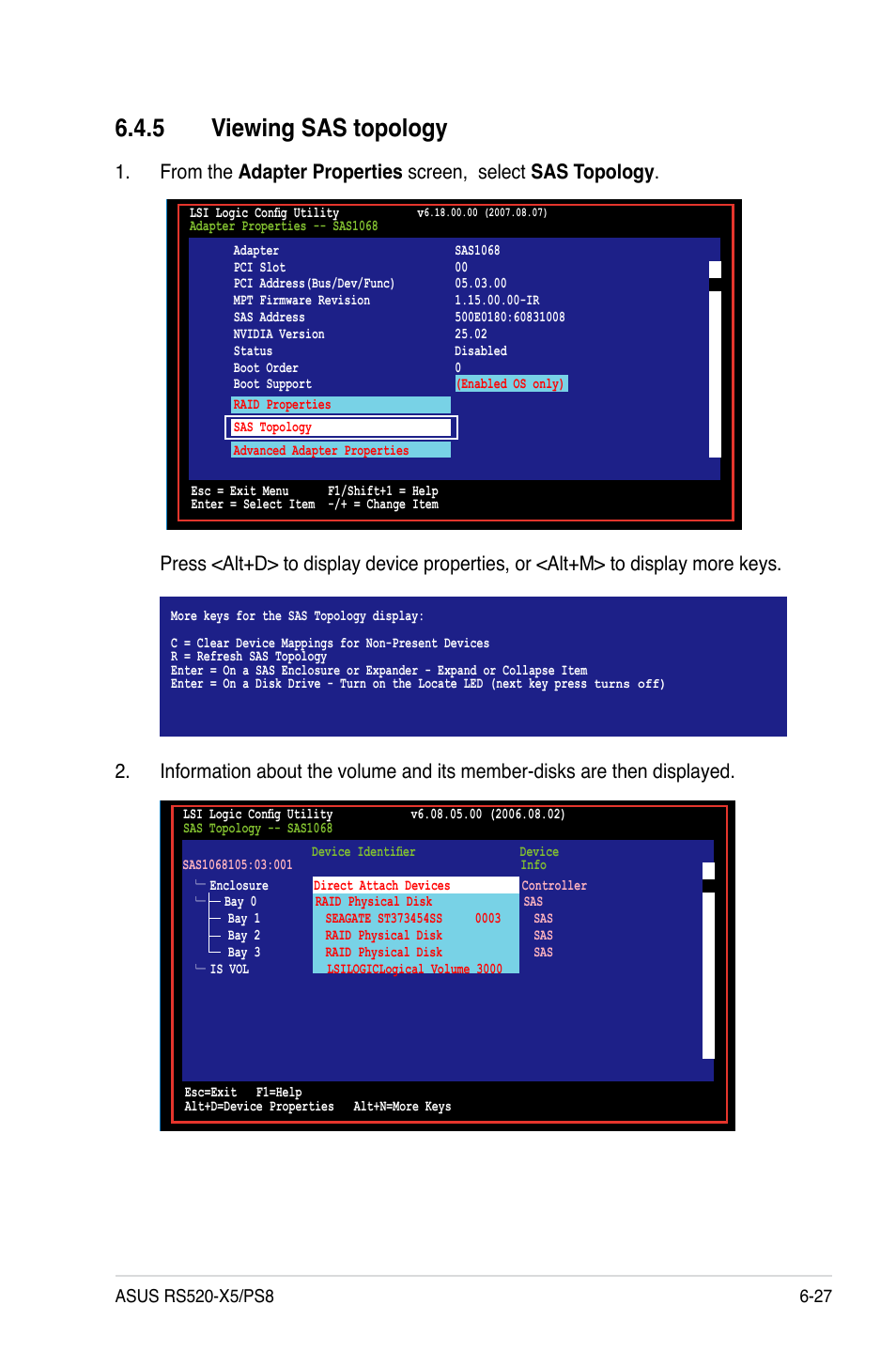 5 viewing sas topology | Asus RS520-X5/PS8 User Manual | Page 125 / 150