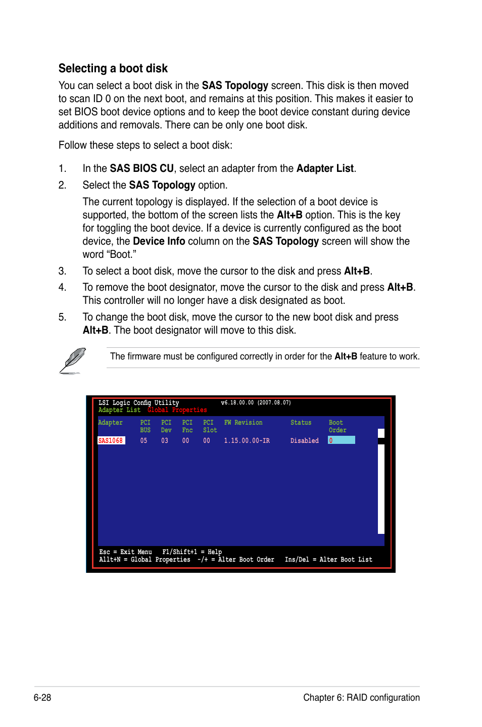 Selecting a boot disk | Asus RS520-X5/PS8 User Manual | Page 126 / 150