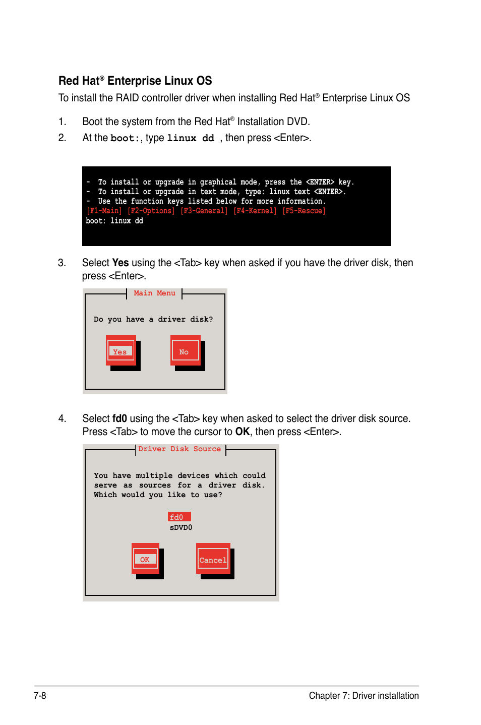 Red hat, Enterprise linux os | Asus RS520-X5/PS8 User Manual | Page 138 / 150