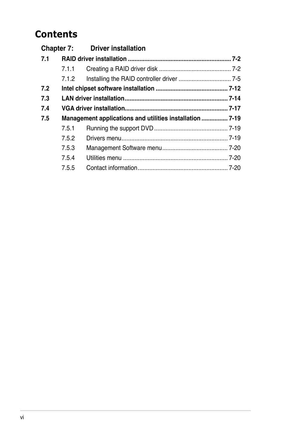 Asus RS520-X5/PS8 User Manual | Page 6 / 150
