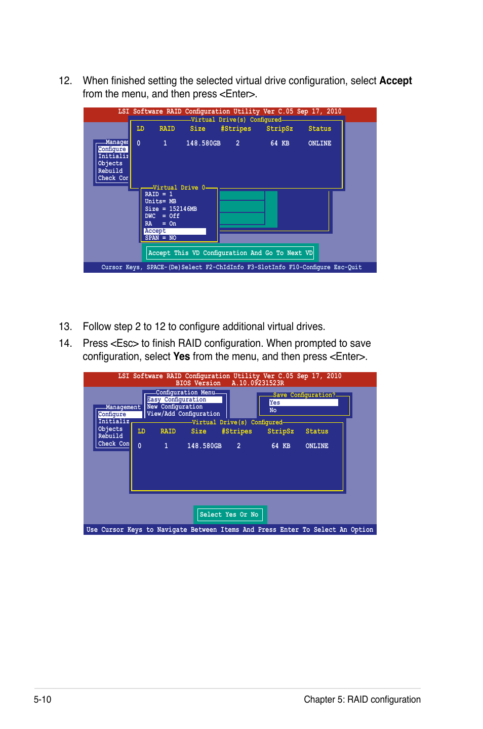 10 chapter 5: raid configuration | Asus Z9PH-D16 User Manual | Page 116 / 184