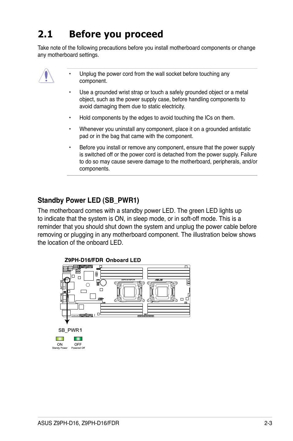 1 before you proceed, Before you proceed -3 | Asus Z9PH-D16 User Manual | Page 21 / 184