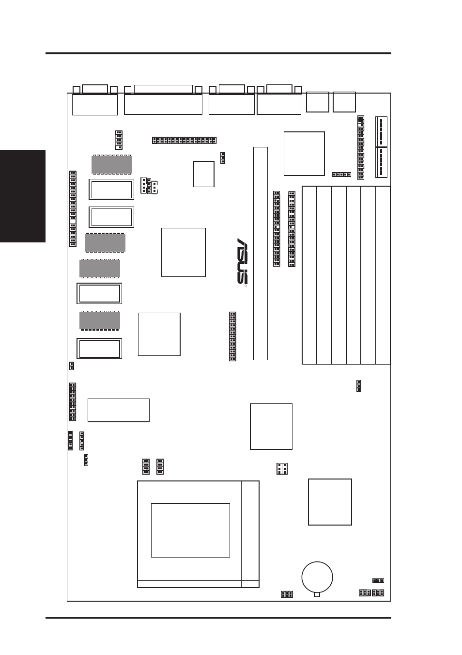 Iii. installation, Map of the asus motherboard, 10 asus p/i-ap6n user’s manual | Map of board) iii. inst alla tion | Asus P/I-AP6N User Manual | Page 10 / 96