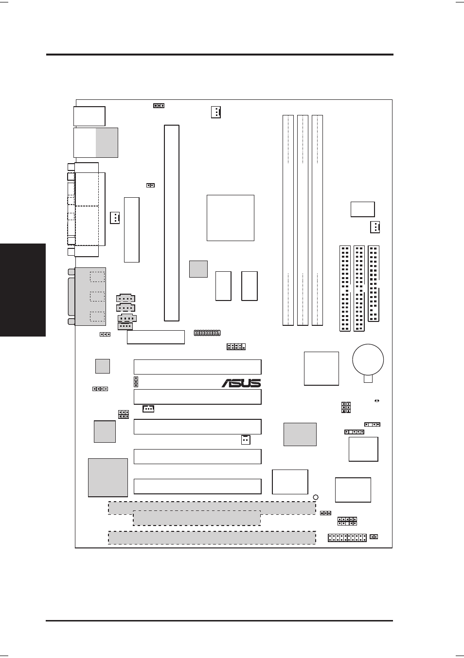 Hardware setup, 1 motherboard layout, 14 asus p3w-e user’s manual | Intel 810e, Pci1 pci2 pci4 pci3, Pci5, Pci6, Slot1, Isa1 isa2, Multi-i/o | Asus P3W-E User Manual | Page 14 / 128