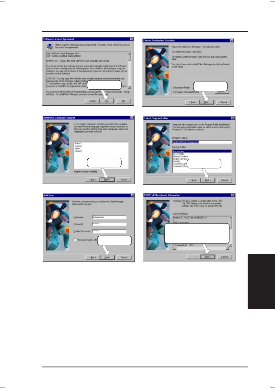 Software setup | Asus P3W-E User Manual | Page 89 / 128