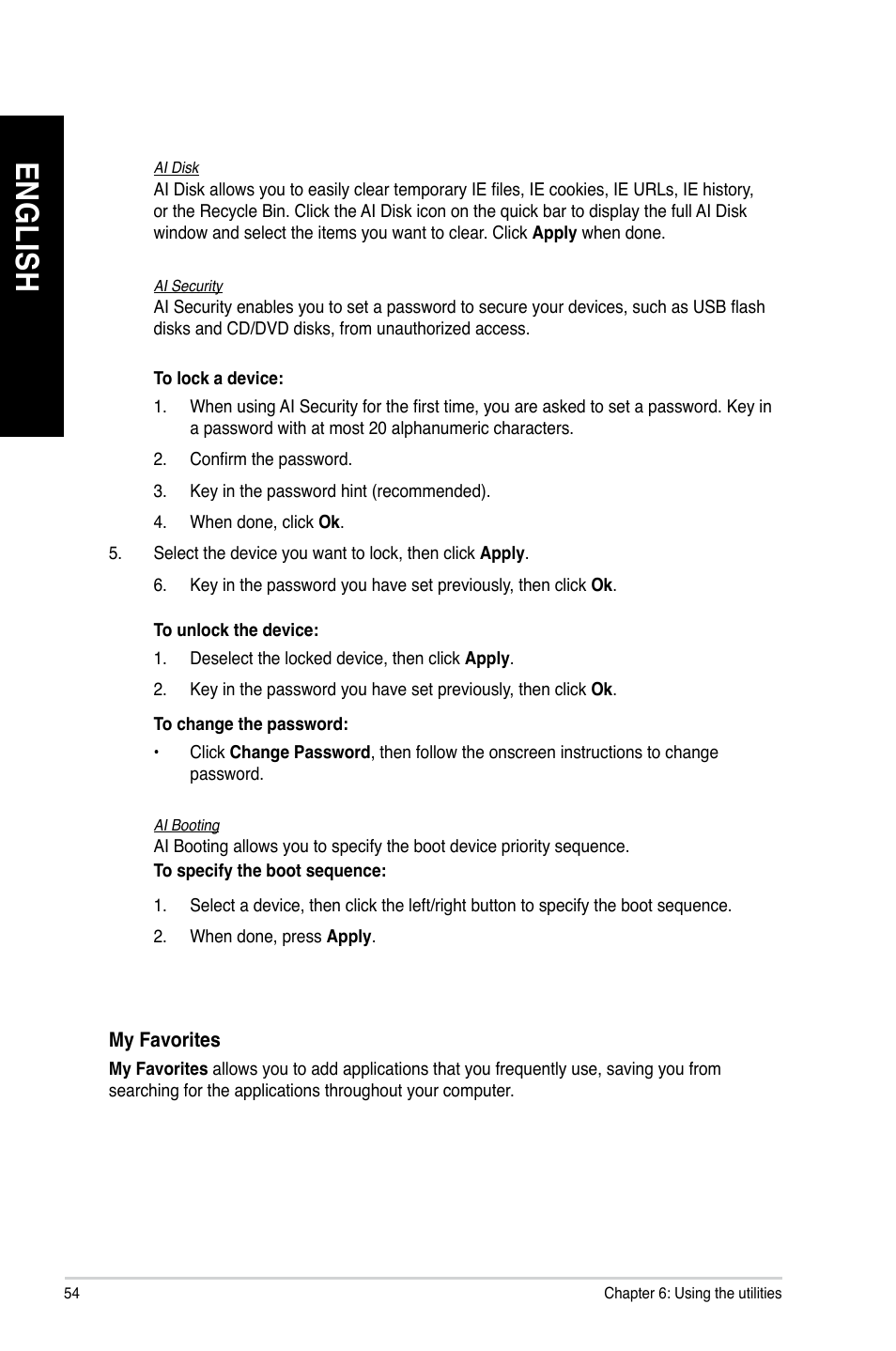 En g lis h en g li sh en g lis h en g li sh | Asus CM6730 User Manual | Page 54 / 66