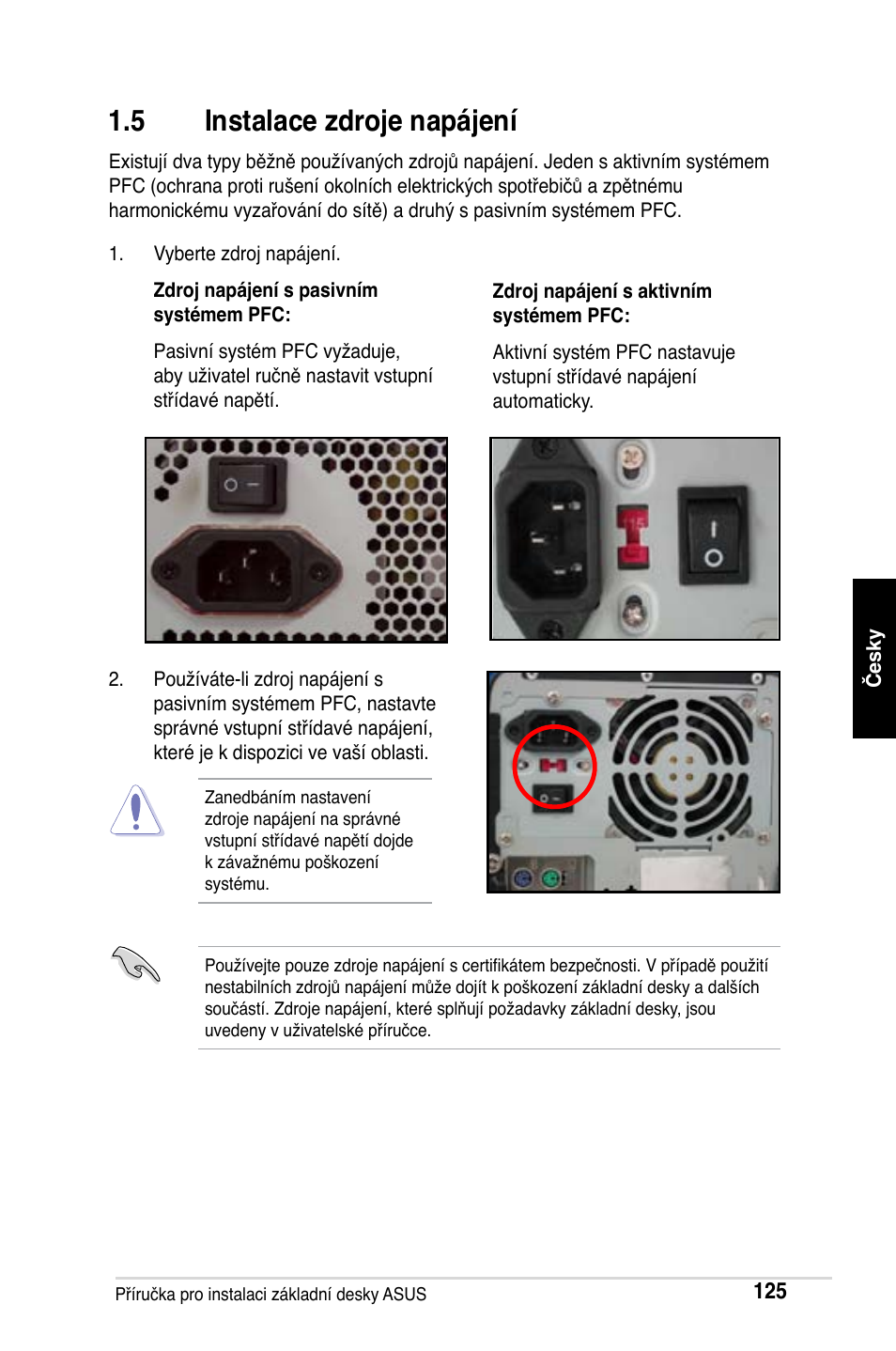 5 instalace zdroje napájení | Asus M2Ne User Manual | Page 126 / 691