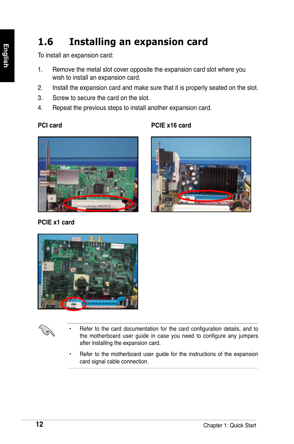 6 installing an expansion card | Asus M2Ne User Manual | Page 13 / 691