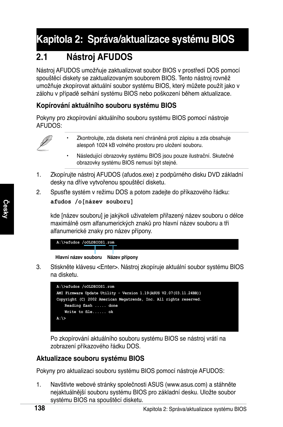 Kapitola 2: správa/aktualizace systému bios, 1 nástroj afudos | Asus M2Ne User Manual | Page 139 / 691