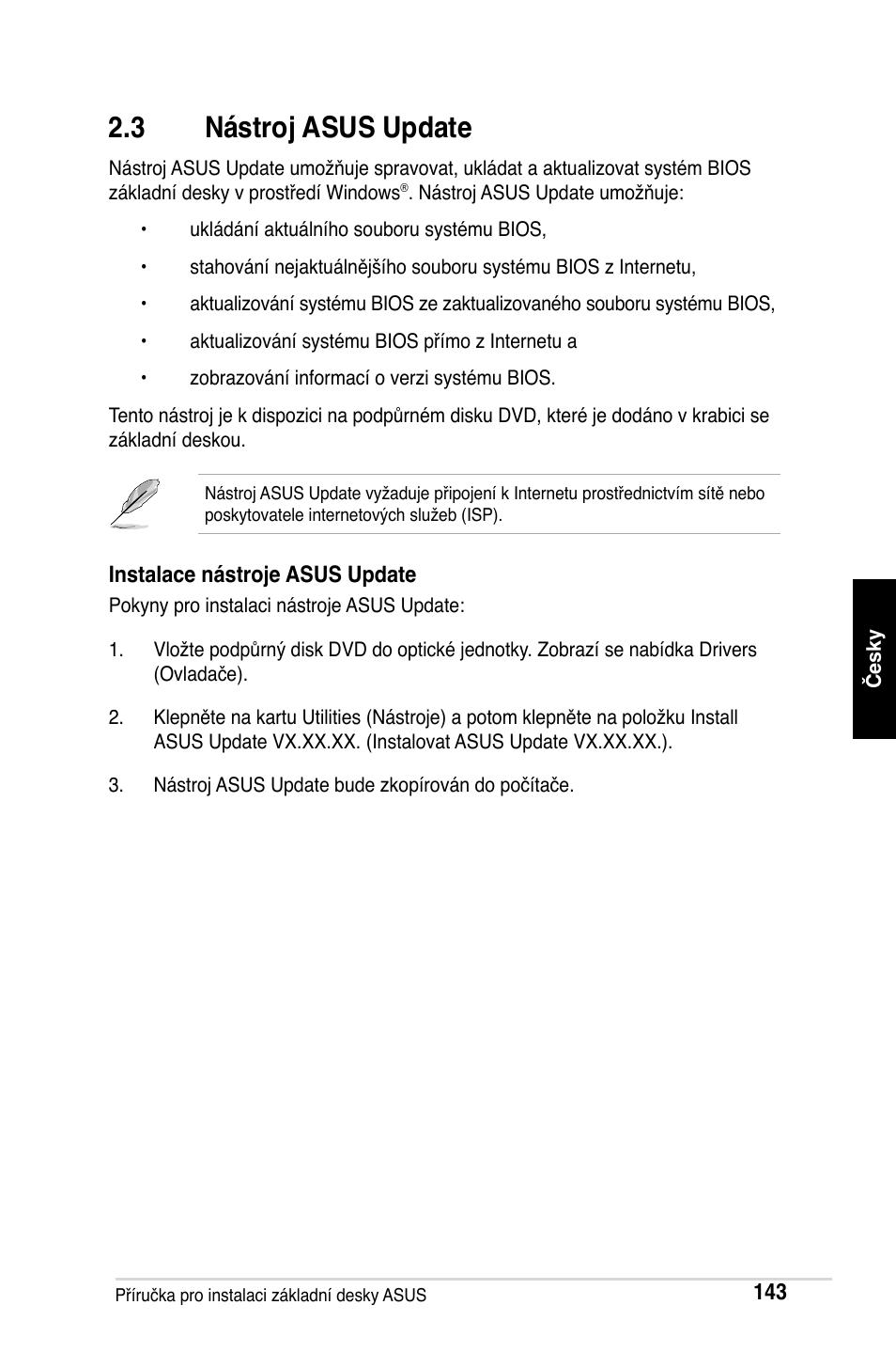 3 nástroj asus update | Asus M2Ne User Manual | Page 144 / 691