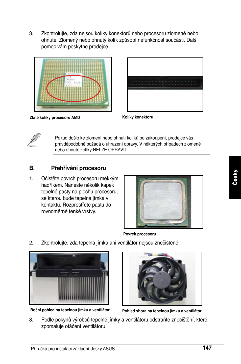 B. přehřívání procesoru | Asus M2Ne User Manual | Page 148 / 691