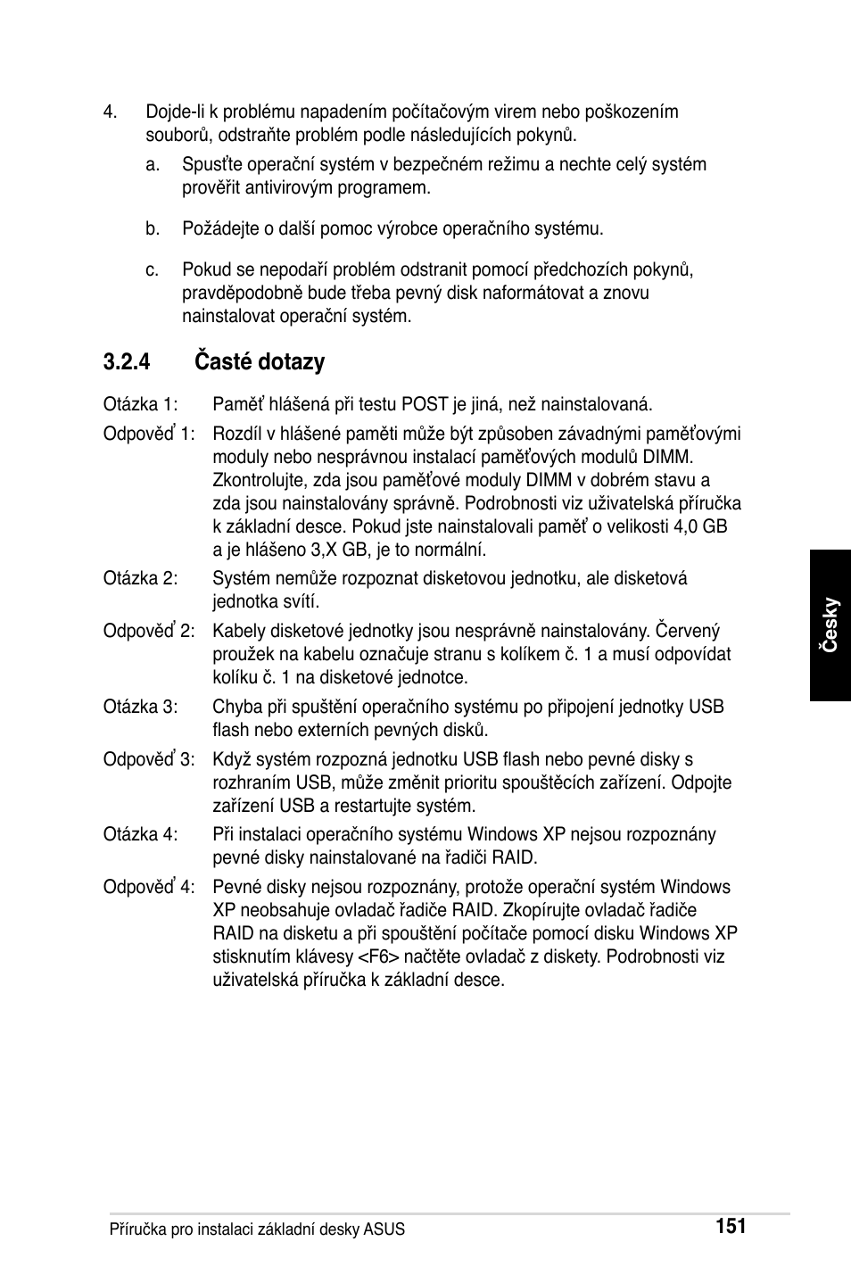 4 časté dotazy | Asus M2Ne User Manual | Page 152 / 691