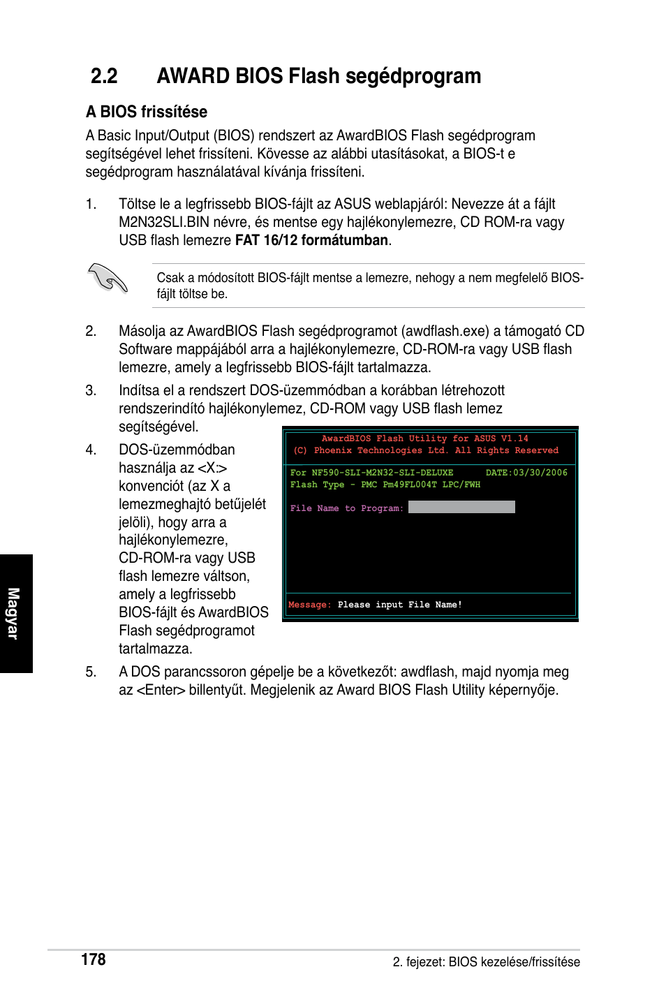 2 award bios flash segédprogram, A bios frissítése | Asus M2Ne User Manual | Page 179 / 691