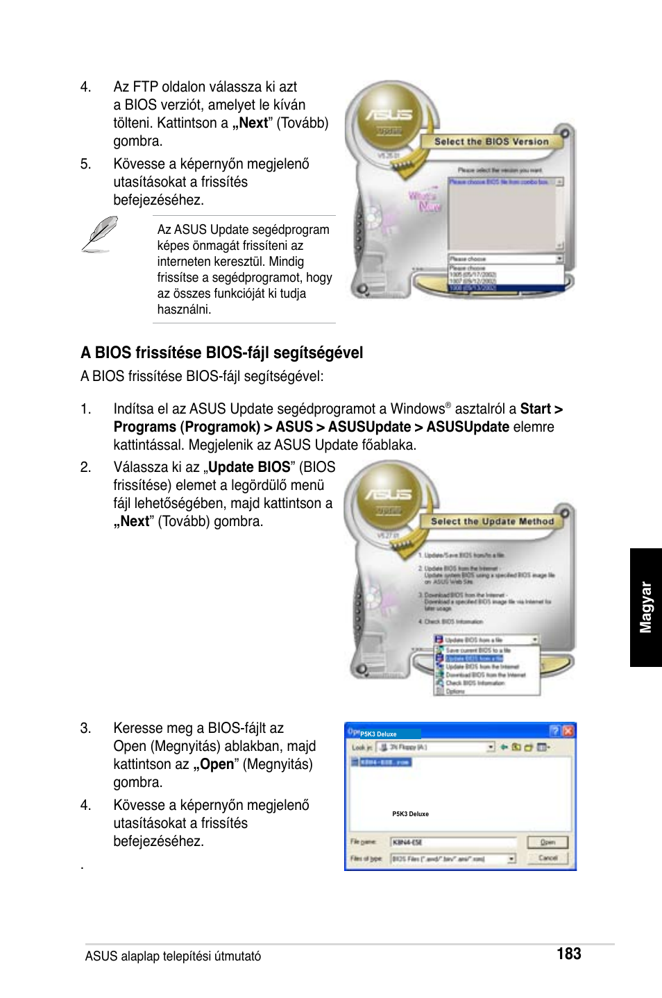 A bios frissítése bios-fájl segítségével | Asus M2Ne User Manual | Page 184 / 691