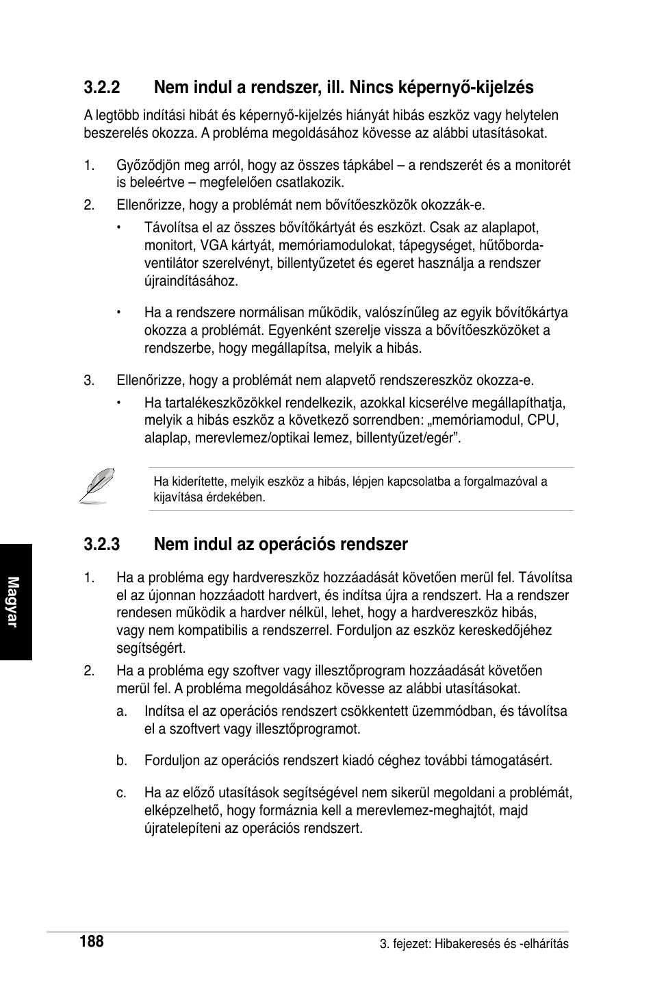 3 nem indul az operációs rendszer | Asus M2Ne User Manual | Page 189 / 691