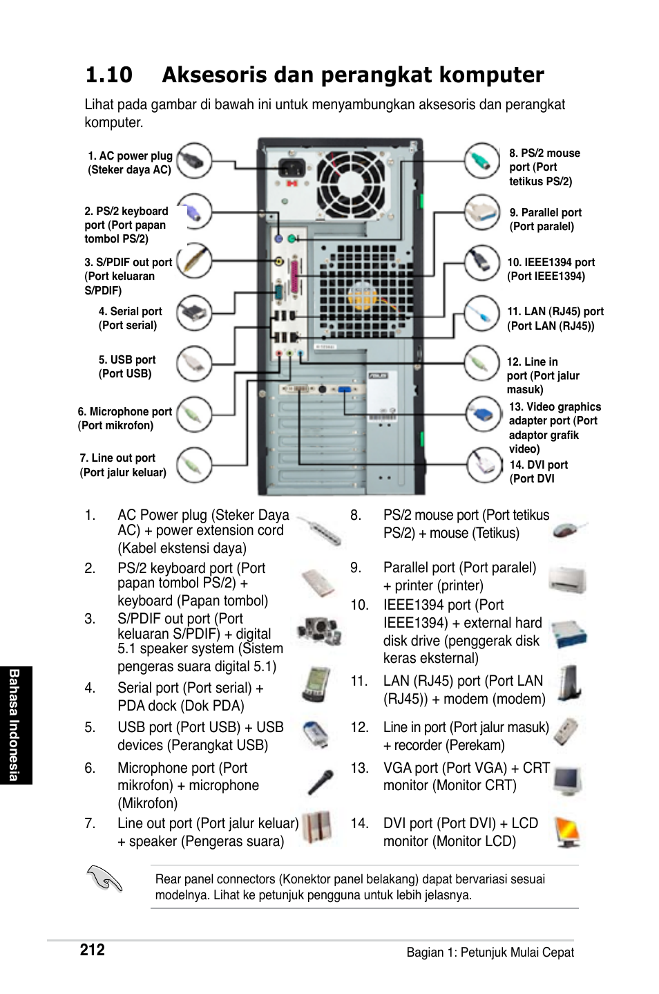 10 aksesoris dan perangkat komputer | Asus M2Ne User Manual | Page 213 / 691