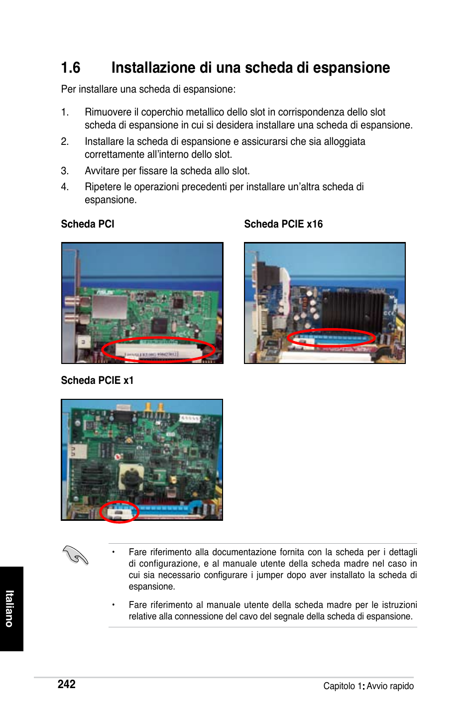 6 installazione di una scheda di espansione | Asus M2Ne User Manual | Page 243 / 691