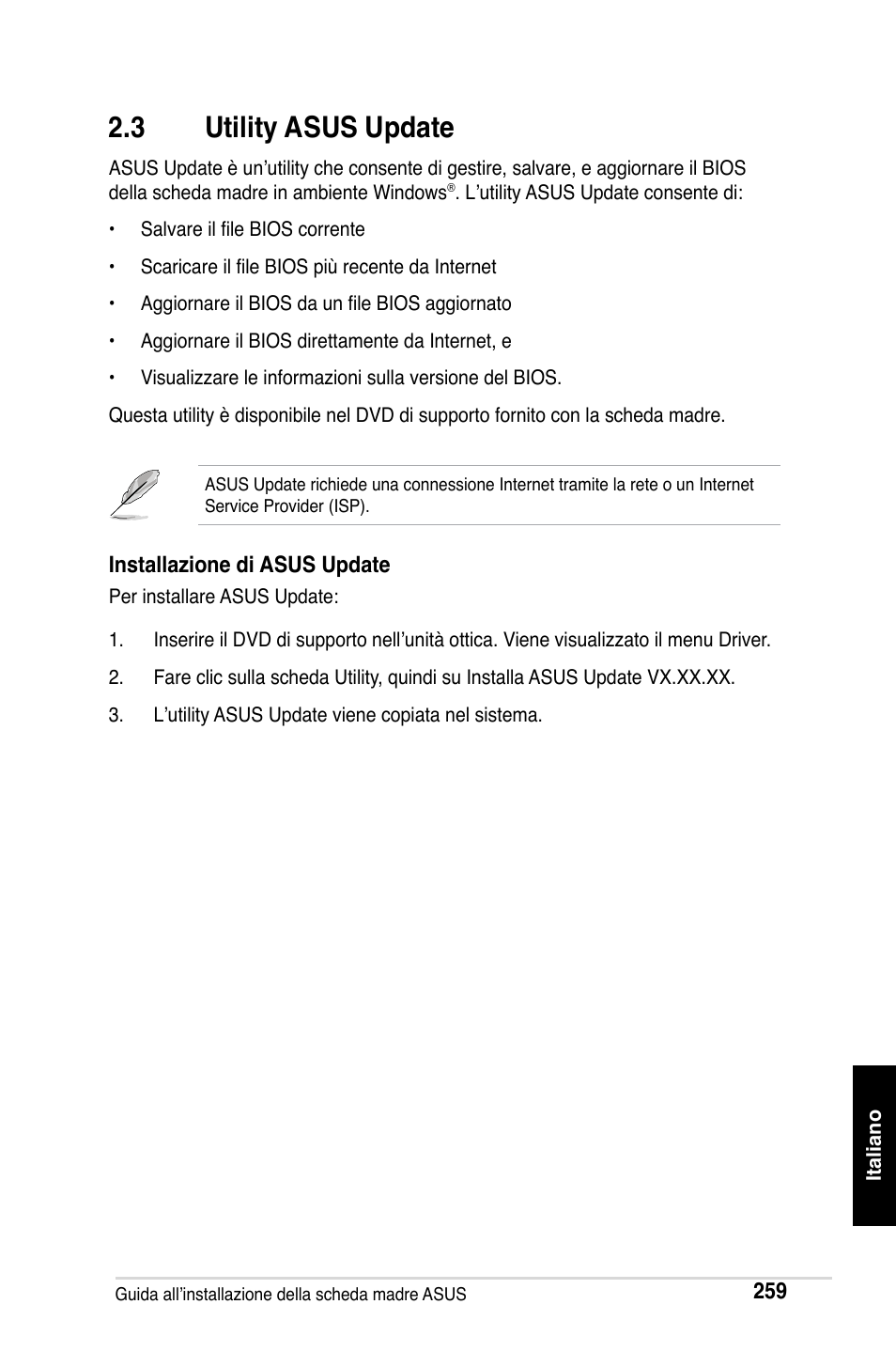 3 utility asus update | Asus M2Ne User Manual | Page 260 / 691