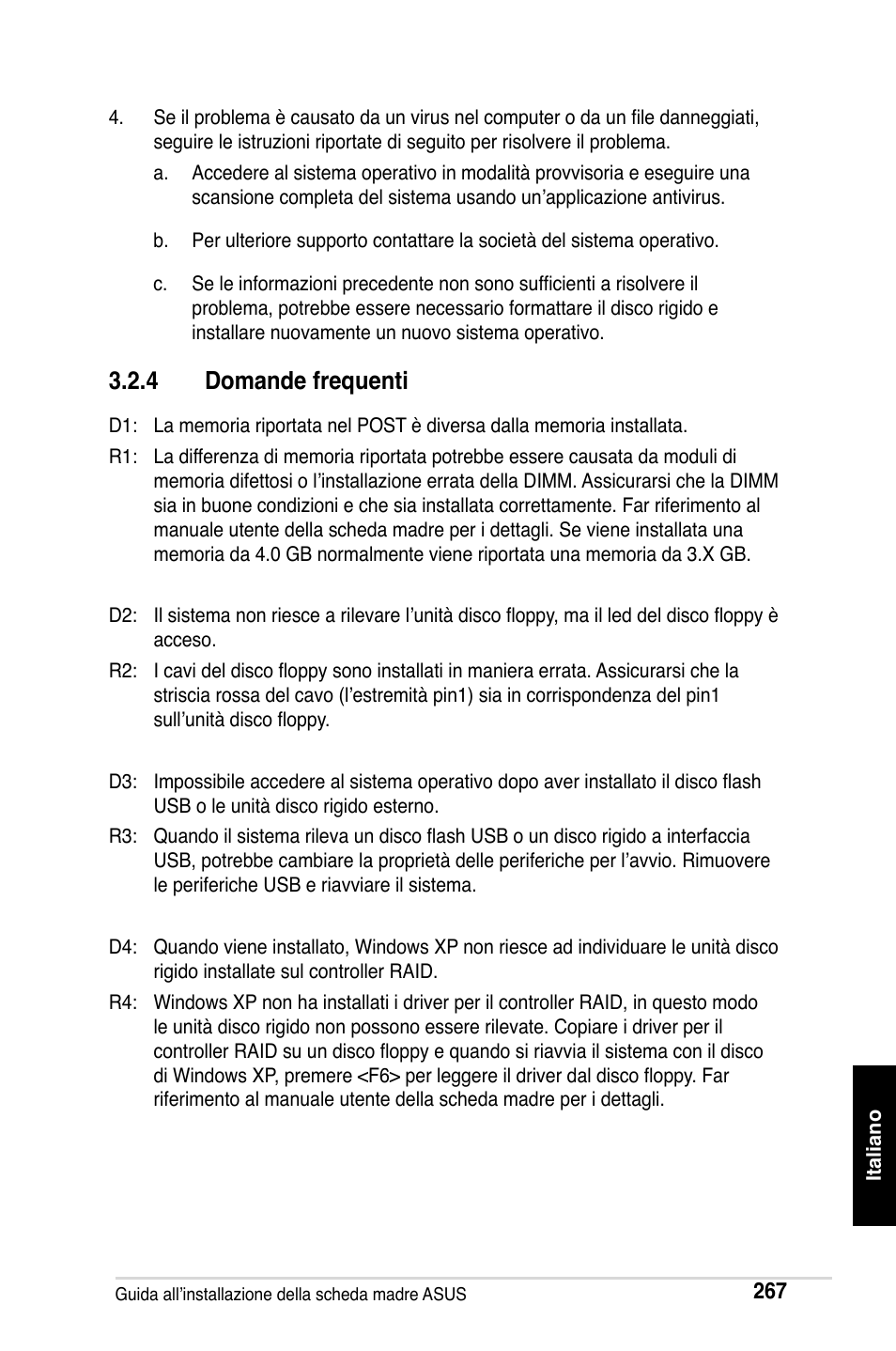 4 domande frequenti | Asus M2Ne User Manual | Page 268 / 691