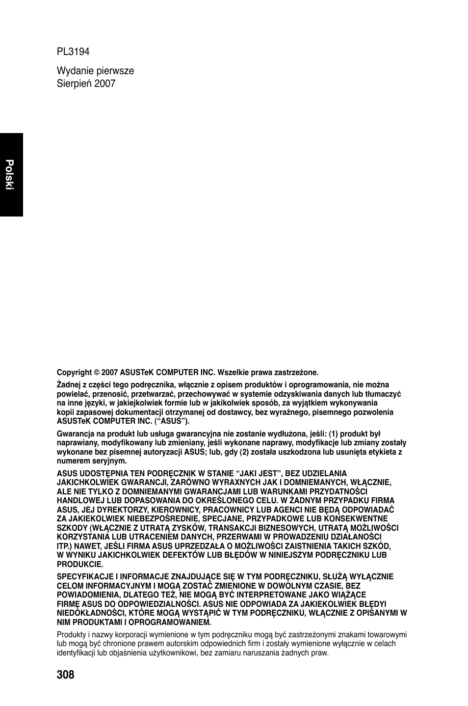 Polski | Asus M2Ne User Manual | Page 309 / 691