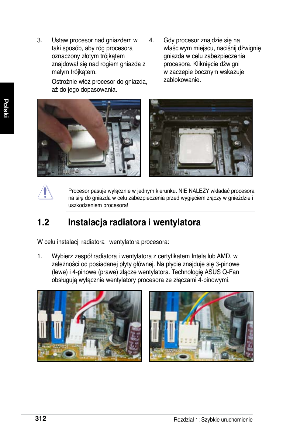 2 instalacja radiatora i wentylatora | Asus M2Ne User Manual | Page 313 / 691