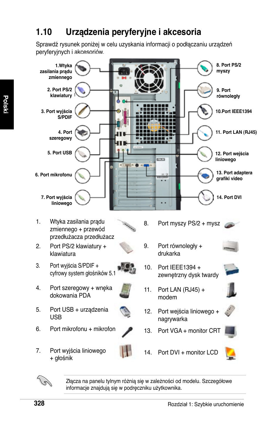 10 urządzenia peryferyjne i akcesoria | Asus M2Ne User Manual | Page 329 / 691