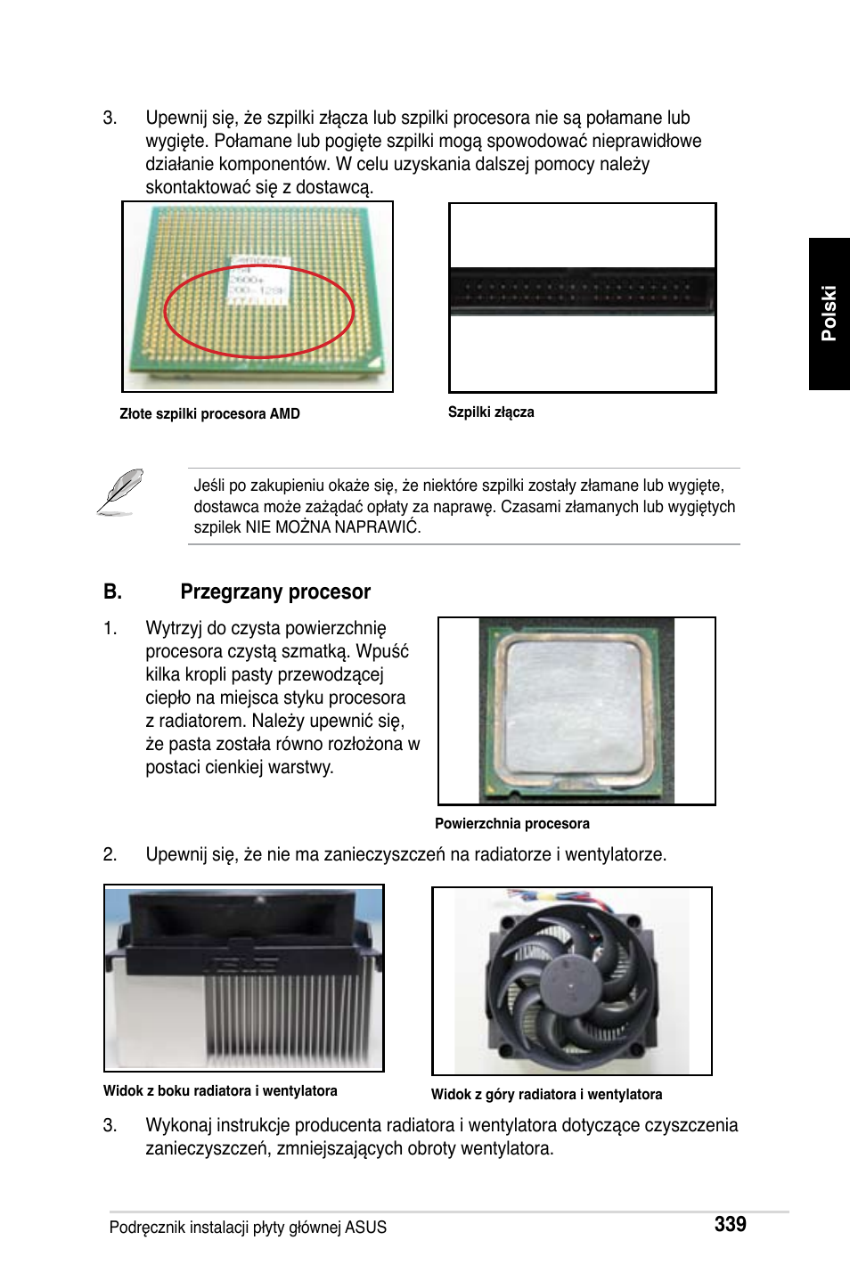 B. przegrzany procesor | Asus M2Ne User Manual | Page 340 / 691