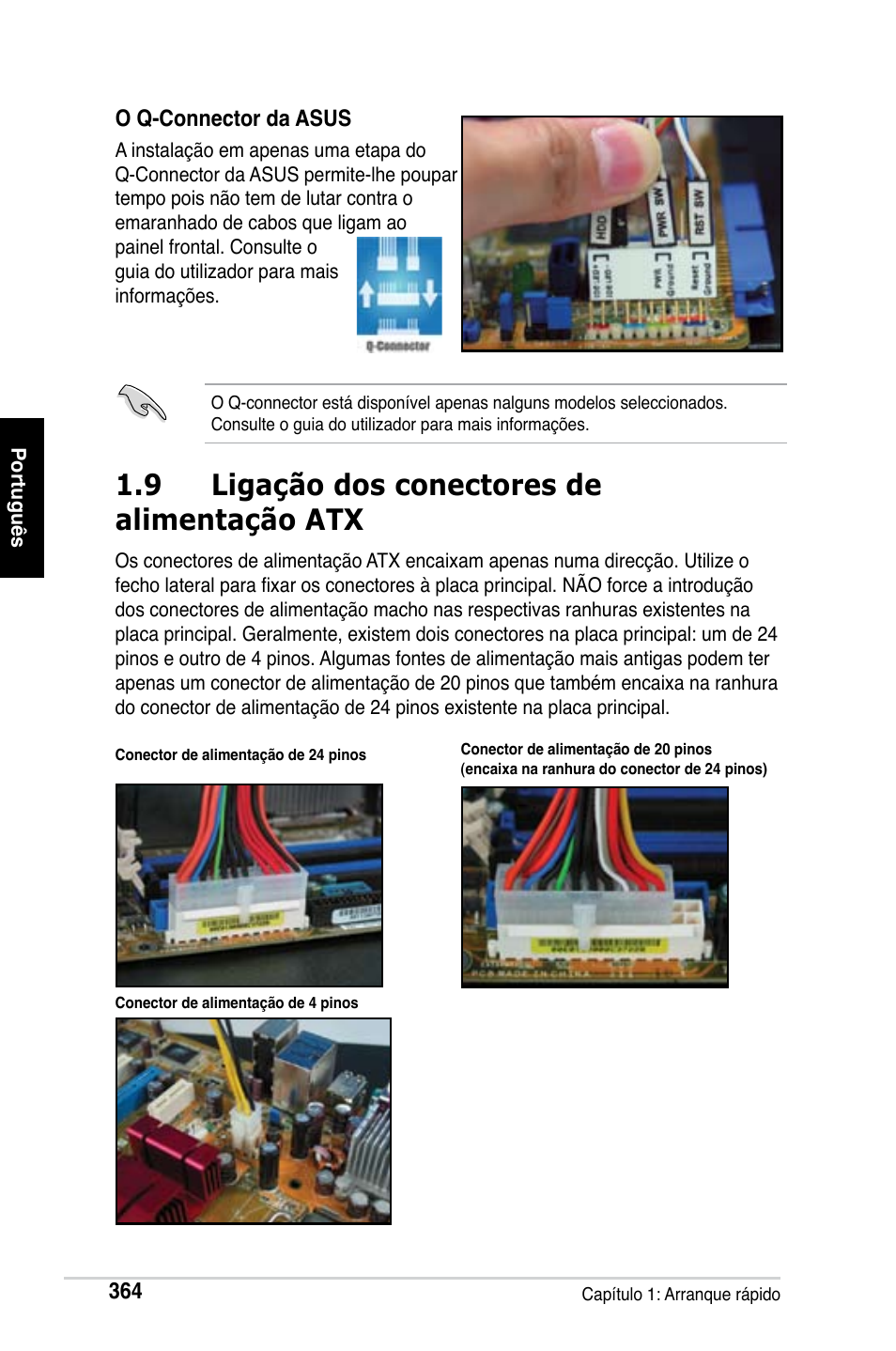 9 ligação dos conectores de alimentação atx | Asus M2Ne User Manual | Page 365 / 691