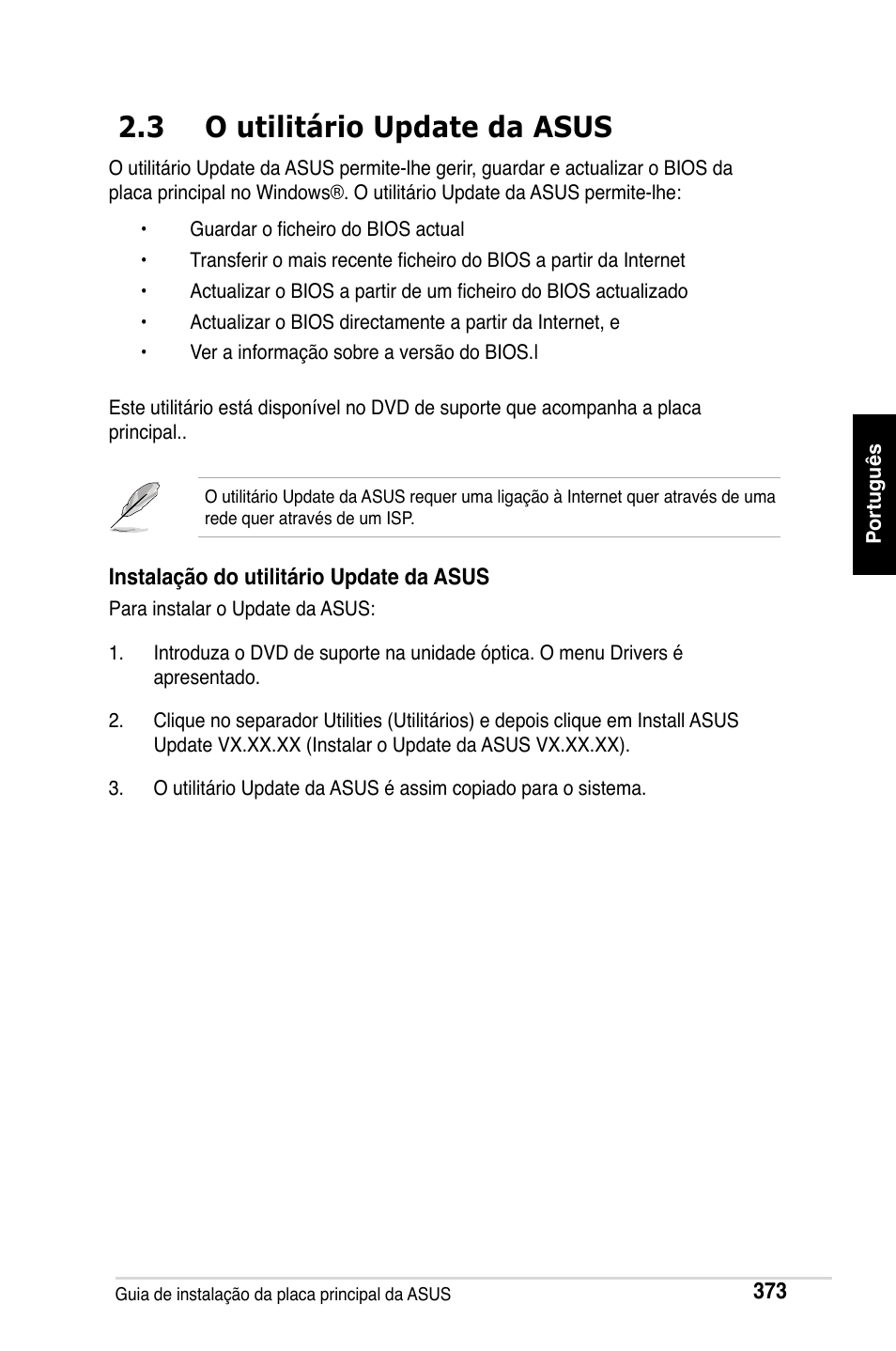 3 o utilitário update da asus | Asus M2Ne User Manual | Page 374 / 691