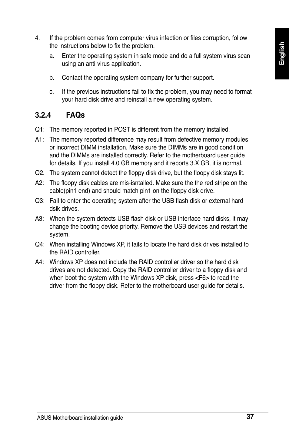  faqs | Asus M2Ne User Manual | Page 38 / 691