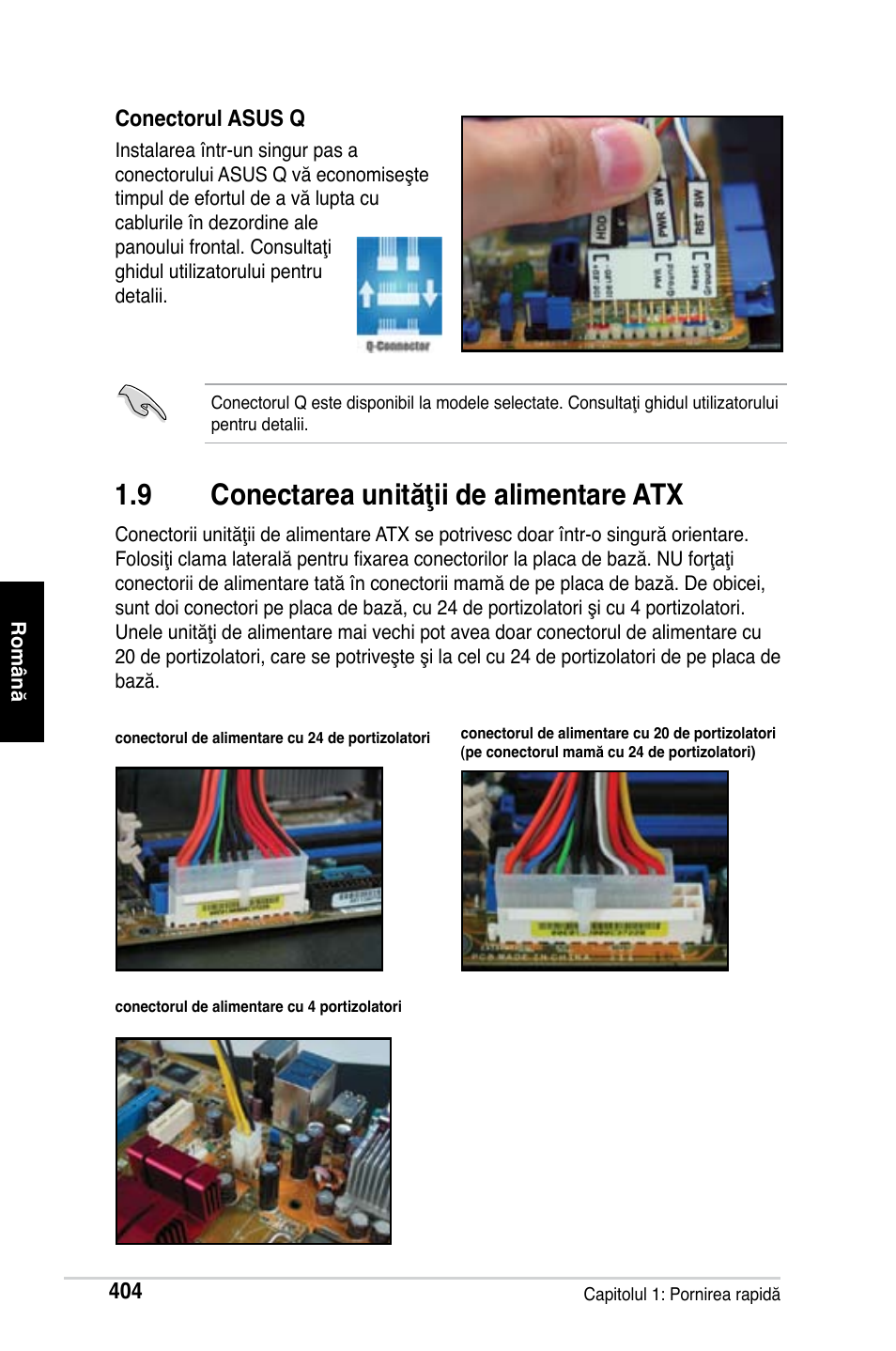 9 conectarea unităţii de alimentare atx | Asus M2Ne User Manual | Page 405 / 691