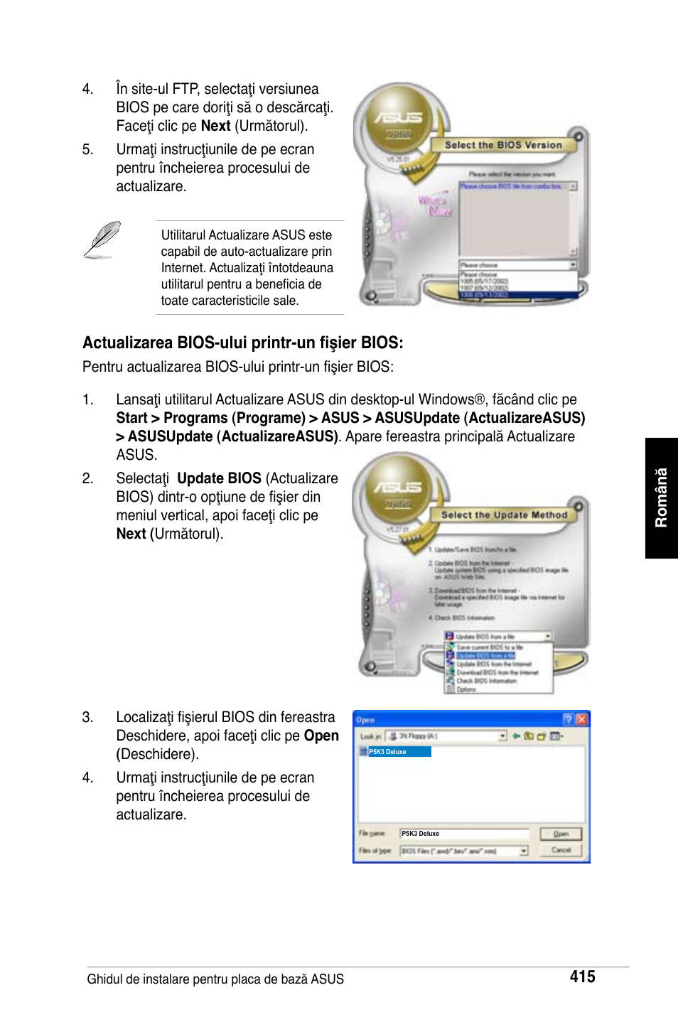 Actualizarea bios-ului printr-un fişier bios | Asus M2Ne User Manual | Page 416 / 691