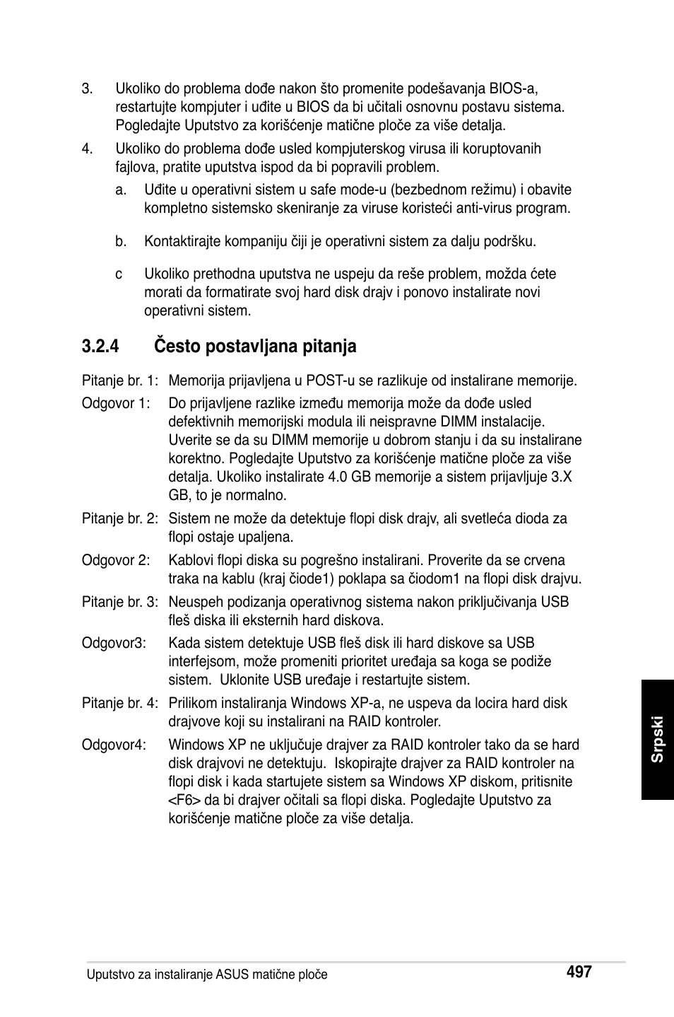 4 često postavljana pitanja | Asus M2Ne User Manual | Page 498 / 691