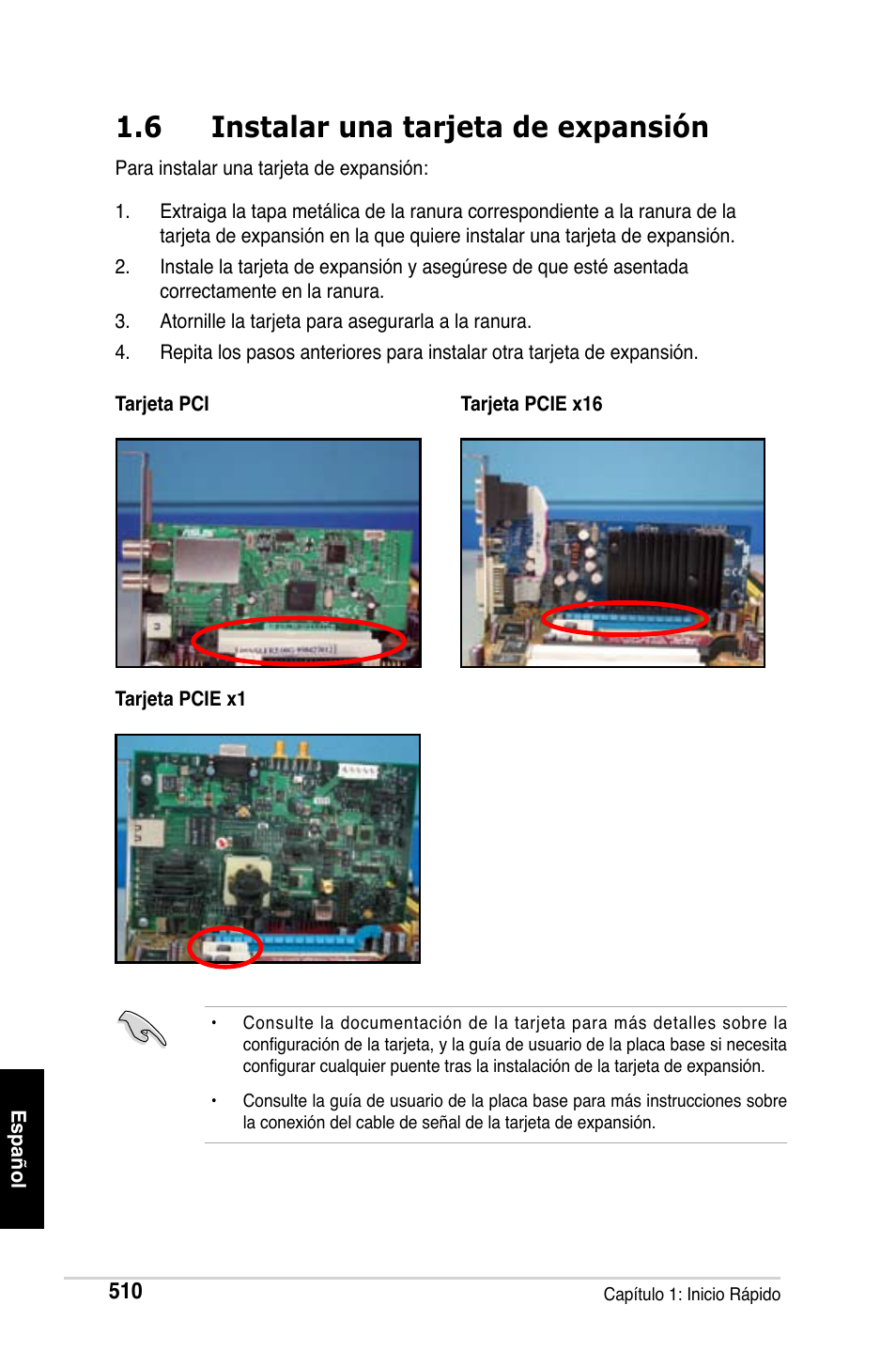 6 instalar una tarjeta de expansión | Asus M2Ne User Manual | Page 511 / 691